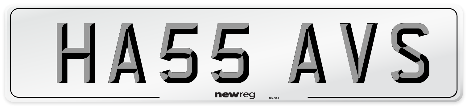 HA55 AVS Number Plate from New Reg